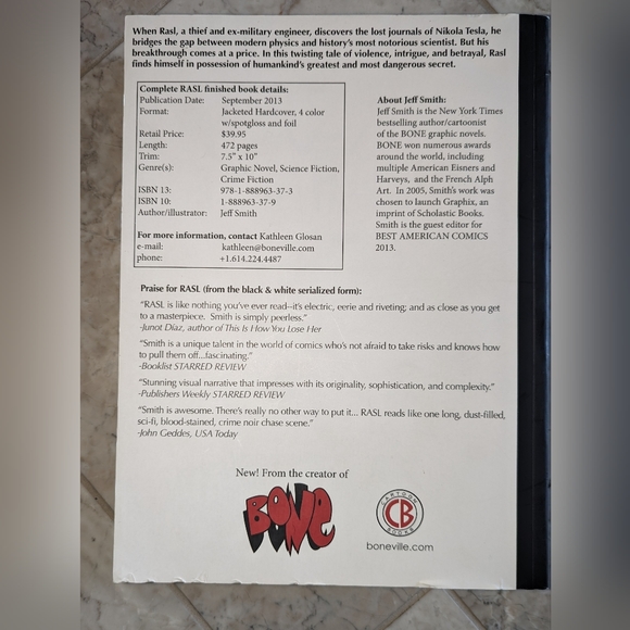 Jeff Smith RASL Uncorrected Proof 1st 2013 - Picture 7 of 9